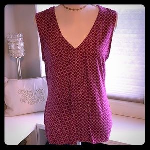 COPY - Sleeveless V-neck purple violet Top - large